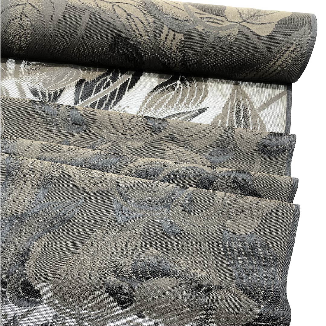 反物 小紋 正絹 涅色（くりいろ） 紋紗 植物模様 つた NEWランク 茶系 1130001241914