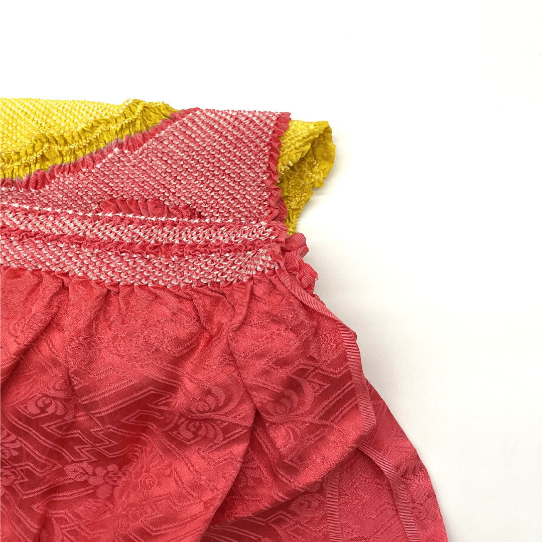 （新古品） 帯締め・帯揚げセット 正絹 NEWランク 梅重色（うめかさねいろ） 八丈色（はちじょういろ） 絞り 振袖用 長さ約170cm 幅約1cm セミフォーマル 赤系 1141000501412