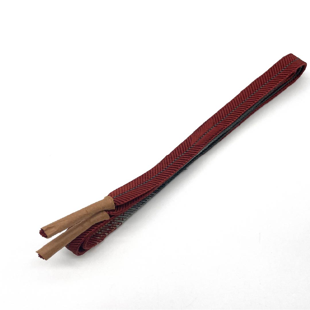 （新古品） 帯締め 正絹 四分紐 牛血紅色（ぎゅうけつこういろ） 2色 長さ約159cm 幅約1.5cm セミフォーマル NEWランク 茶系 1135003101314