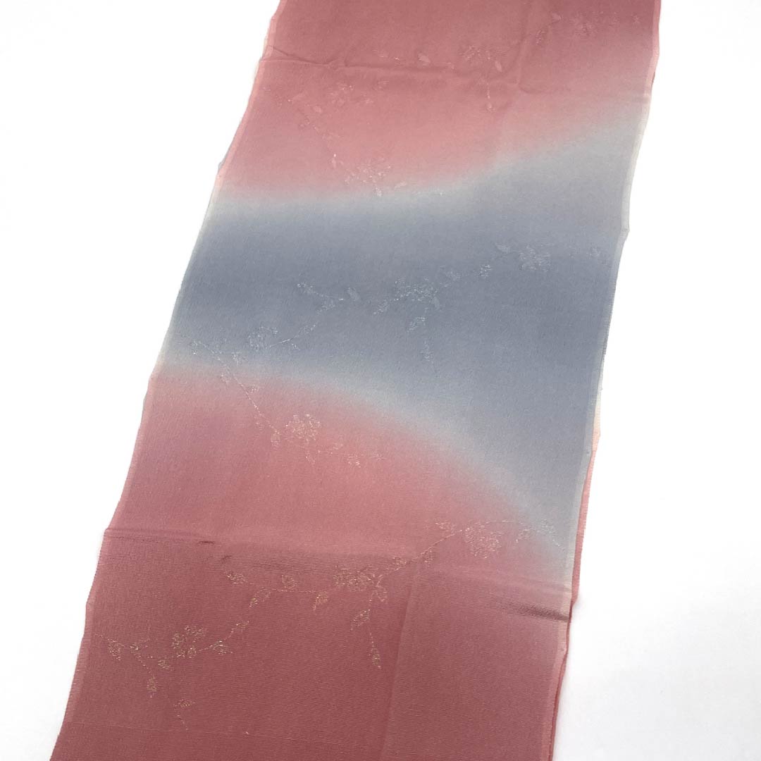 （新古品） 帯締め・帯揚げセット 正絹 Sランク ボカシ染 長さ約156cm 幅約1.5cm フォーマル グラデーション系 1141000172399