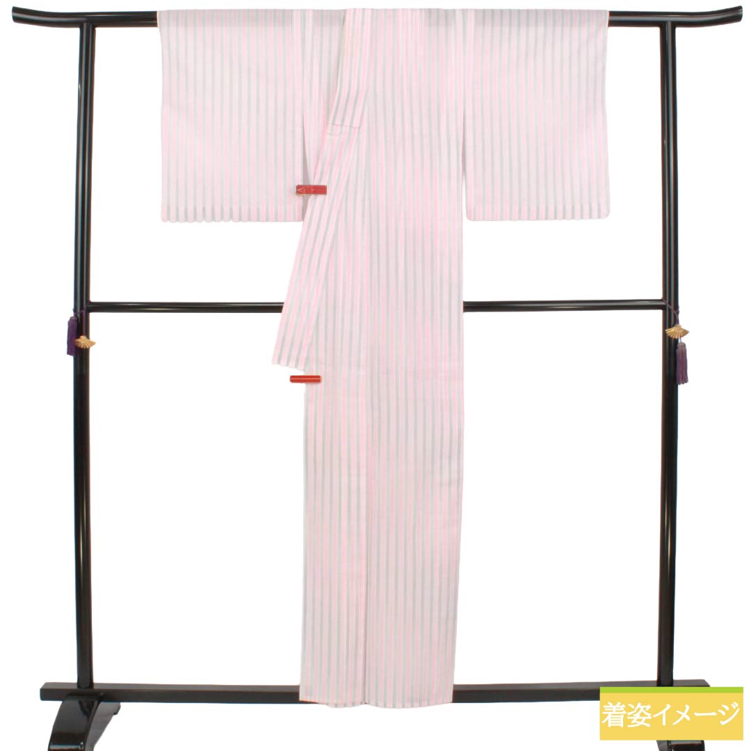 「縁」150ｃｍ～156ｃｍ 洗える ポリエステル 小紋 セット Ｃ５７８ リサイクル着物】夏物 ポリエステル 小紋 Sランク 身丈162cm 裄丈63.5