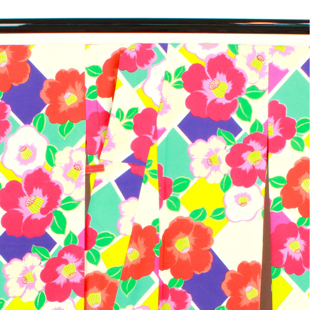 振袖 身丈166cm 裄丈67cm 袷  洗える着物 椿  ポリ Sランク グラデ 1113001122599