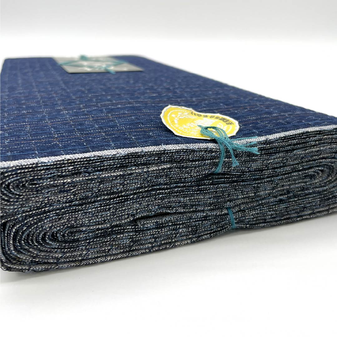 Yukata cloth, cotton, Awa Shijira, Important Intangible Cultural Property, genuine indigo dye, navy blue (kon-iro), S rank, navy blue, 1130000852918