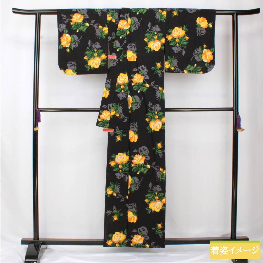 美品◆単衣浴衣◆お誂え品◆お洒落な木綿の着物◆裄67丈157 美品◇単衣浴衣◇お誂え品◇お洒落な木綿の着物