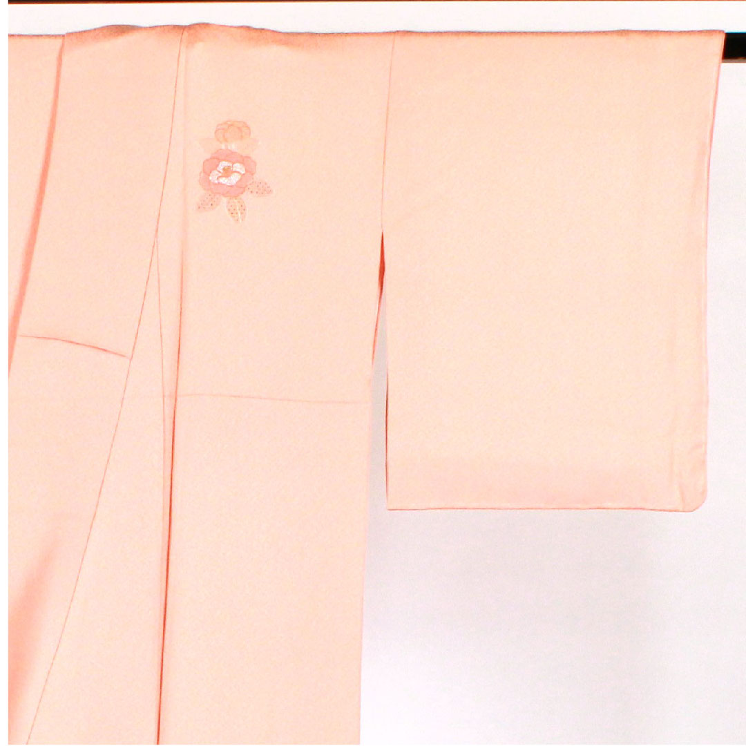 訪問着 袷 身丈155cm 裄丈62cm 刺繡 正絹 Sランク ピンク系 1112001242313