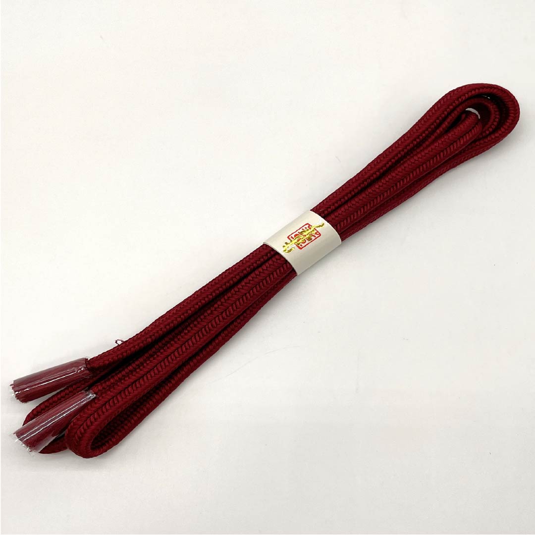 (New old stock) Obijime (belt sash) Pure silk Raw crimson (shoenjiiro) Crown set New old stock Length approx. 157.5cm Width approx. 1cm Semi-formal S rank Red 1135003562312