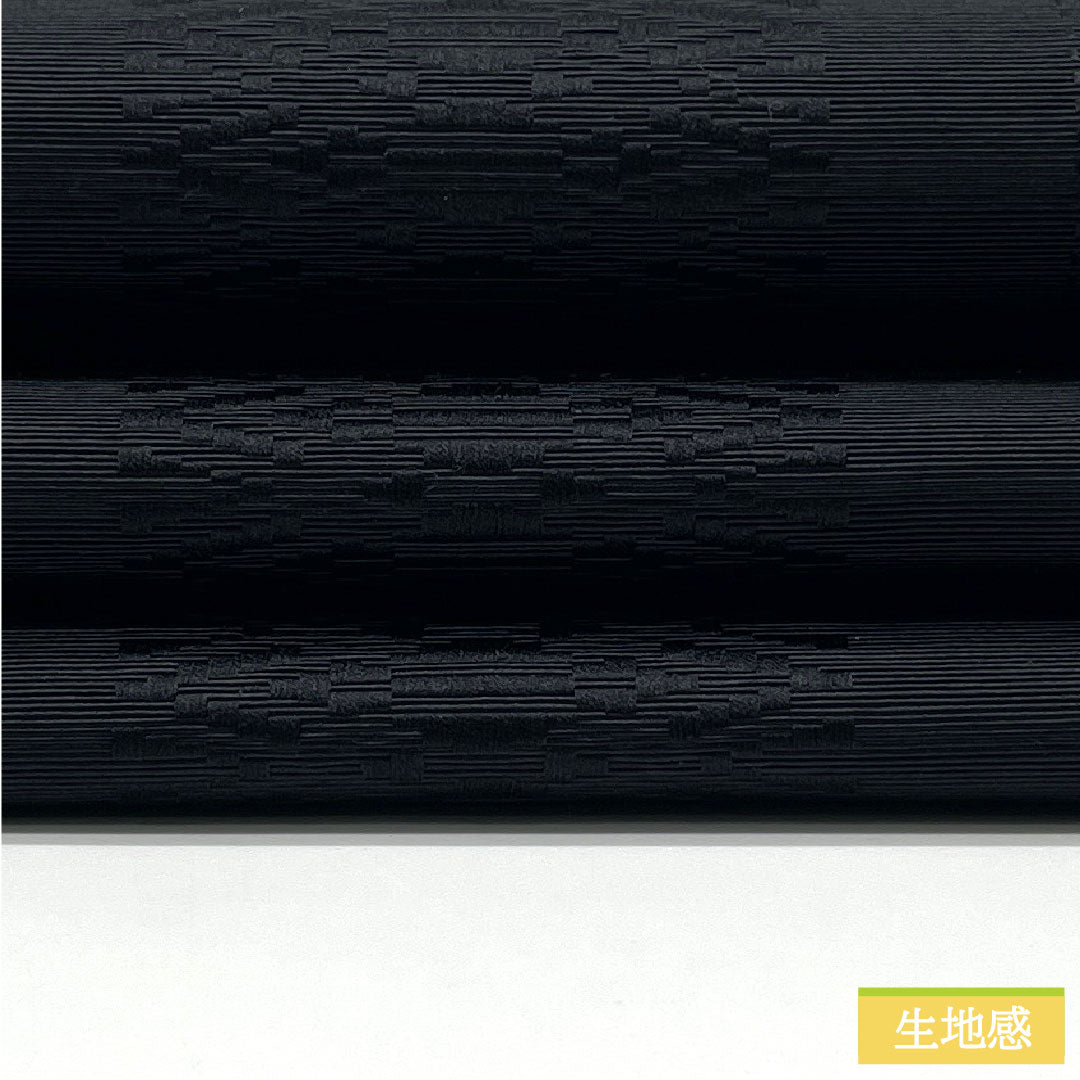 [Unfinished] Half-width Obi, Pure Silk, NEW Rank, Black, Hakata-ori (Hakata weave), Kenjo pattern (traditional design), Dokko (Buddhist ritual implement), Obi length 380cm, Black series, 1125001821310