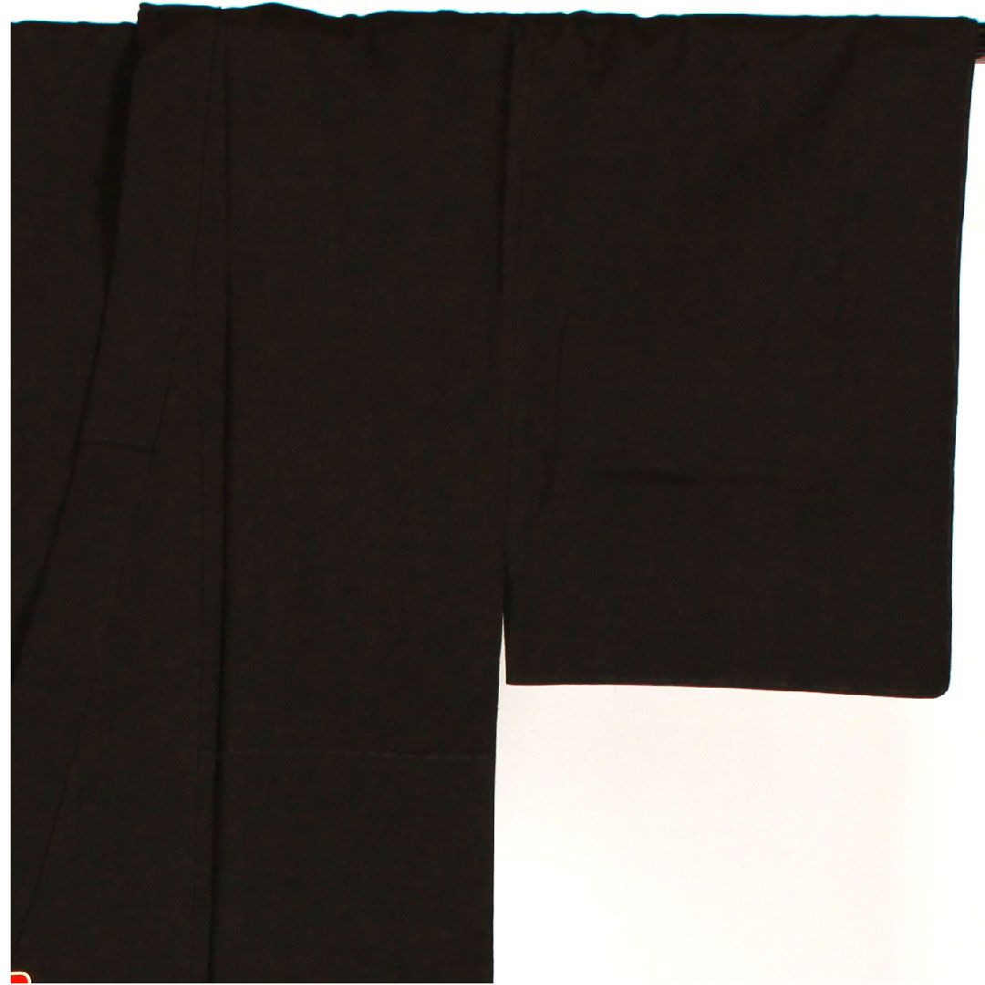 男物 身丈137cm 裄丈66cm 幾何学模様 着物単品 正絹 Aランク 袷 茶系 1119000303314