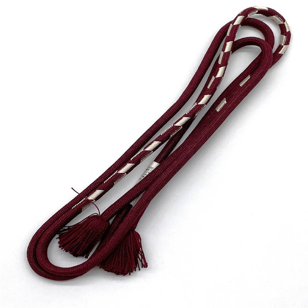 （新古品） 帯締め 正絹 NEWランク 紅海老茶色（べにえびちゃいろ） より房 矢羽根 長さ約162cm 幅約0.8cm カジュアル 茶系 1135004641314