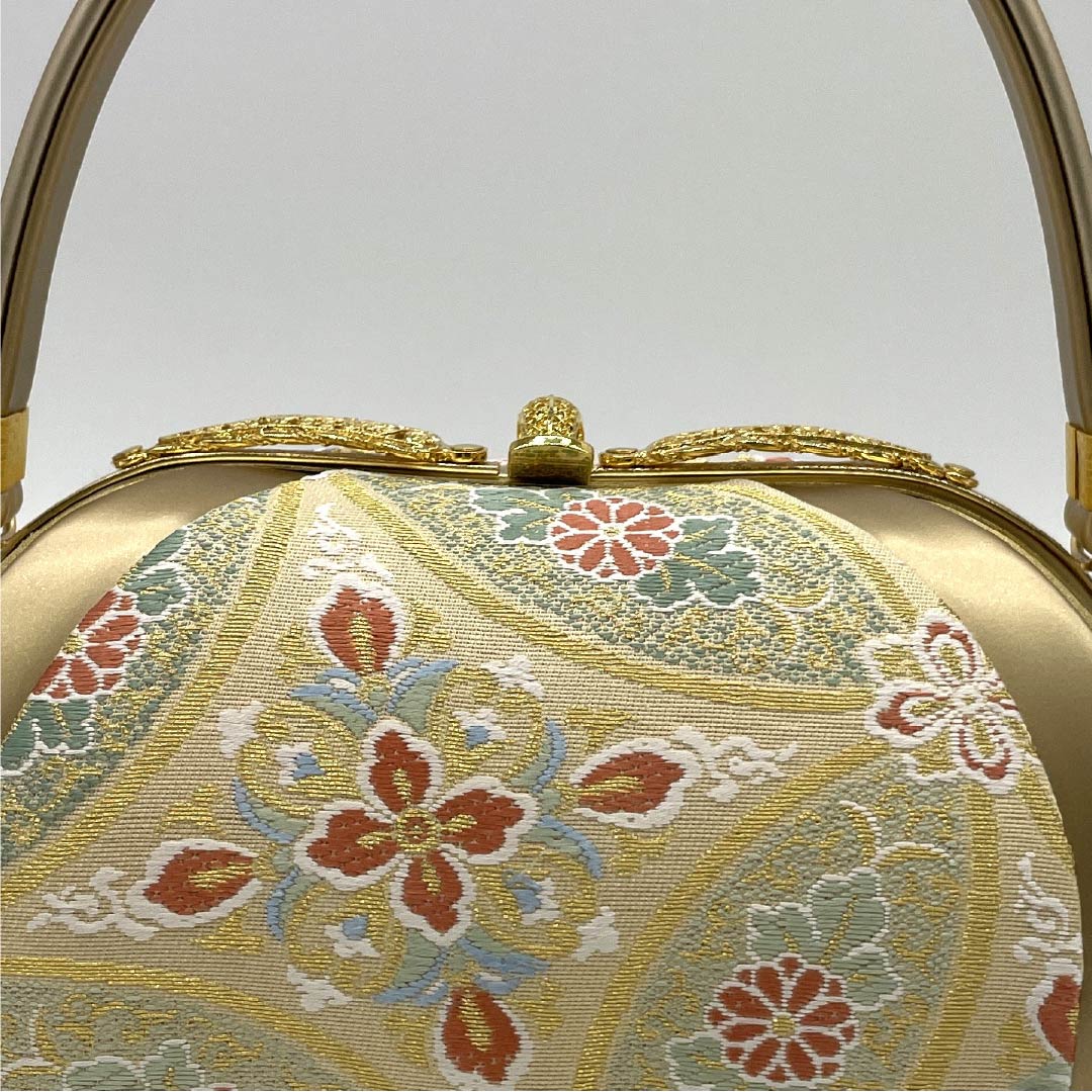 （新古品）草履バッグセット フォーマル NEWランク 七宝 帯地 低反発草履 Laソール Lサイズ 金系 1133000481421