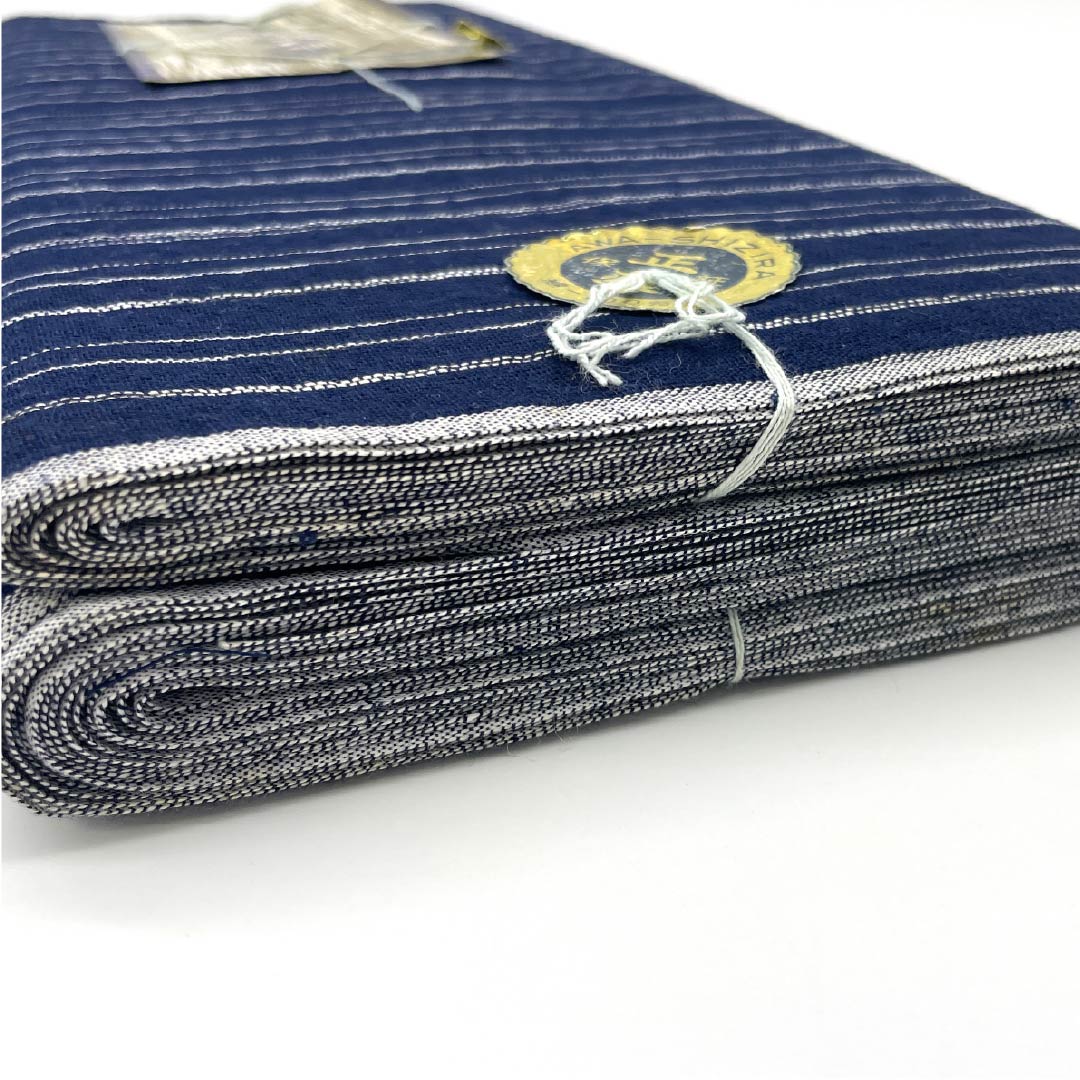 Yukata cloth, cotton, Awa Shijira, Important Intangible Cultural Property, genuine indigo dye, dark blue (noukon-iro), S rank, navy blue, 1130000662918