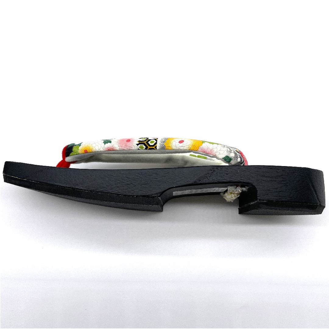 （新品未使用品）下駄 菊 桜 亀甲 七宝 XLサイズ 黒系 NEWランク 1122001041510