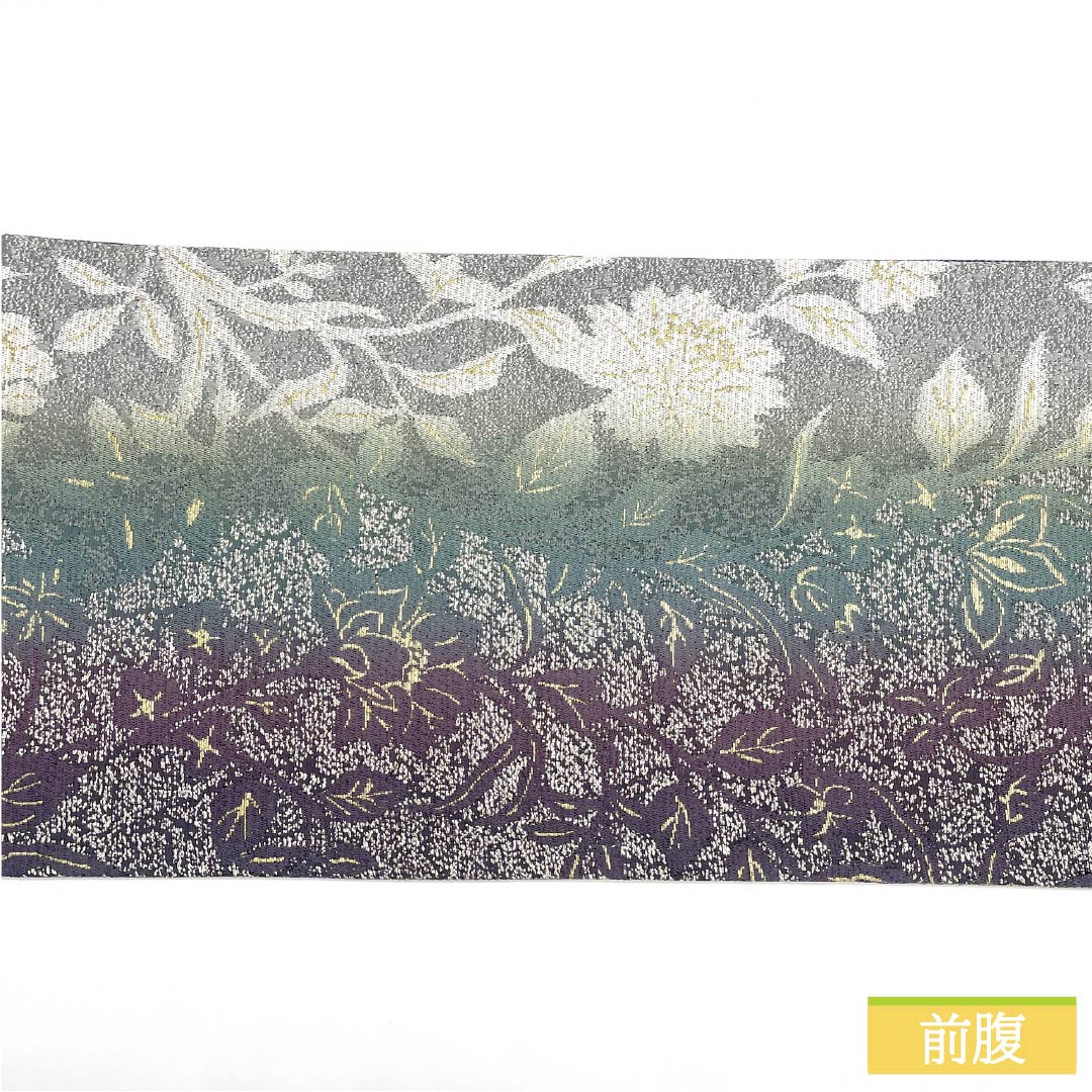 袋帯 正絹 グラデーション 本泥染め 抽象花 帯丈444cm Sランク 六通 セミフォーマル グラデーション系 1123012232399