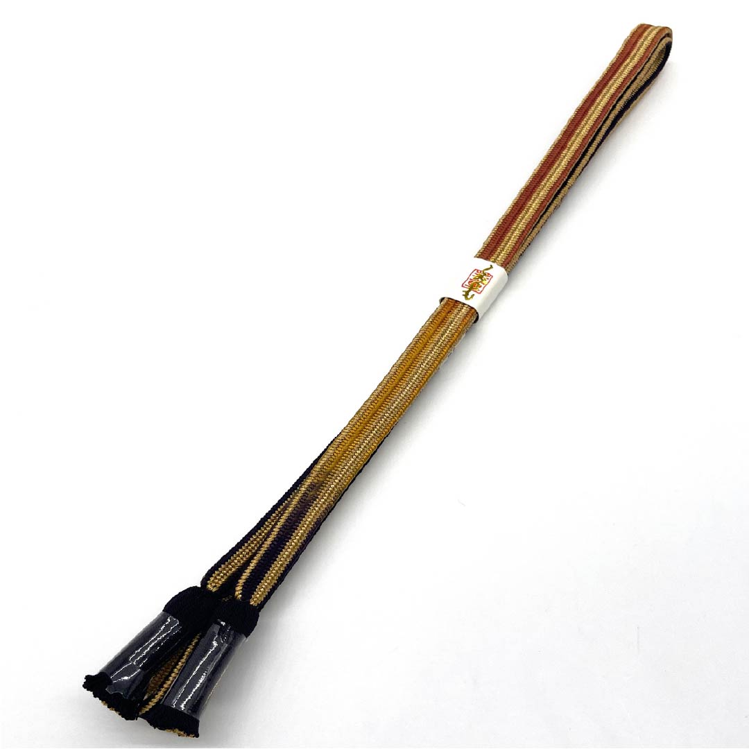 （新古品） 帯締め 正絹 四分紐 紫黒色（しこくしょく） 平田組紐 貝ノ口縞遊玄染 長さ約161cm 幅約1.5cm フォーマル NEWランク 紫系 1135003321320