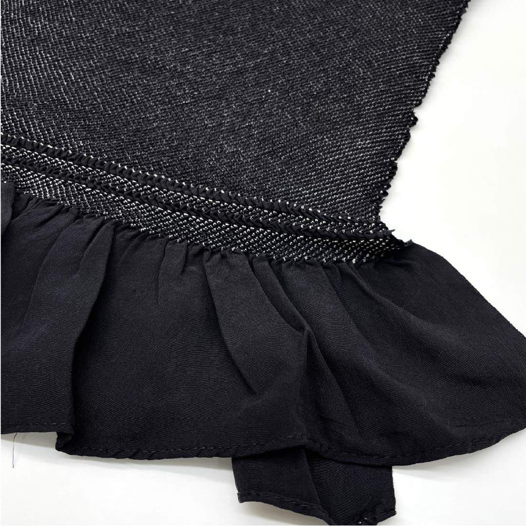 兵児帯 正絹 総絞り 帯丈334cm 幅28.5cm Sランク 黒系 1134000322910