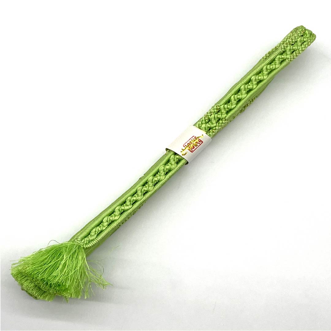 帯締め 正絹 若葉色（わかばいろ） レース 単衣用 長さ約153cm 幅約1.3cm フォーマル Sランク 緑系 1135003472319