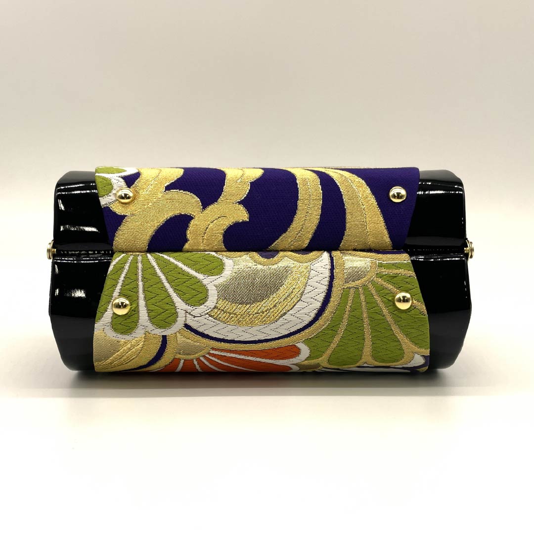 和装バック フォーマル 黒色（くろいろ） 振袖用 古典柄 花柄 黒系 Sランク 113900046210