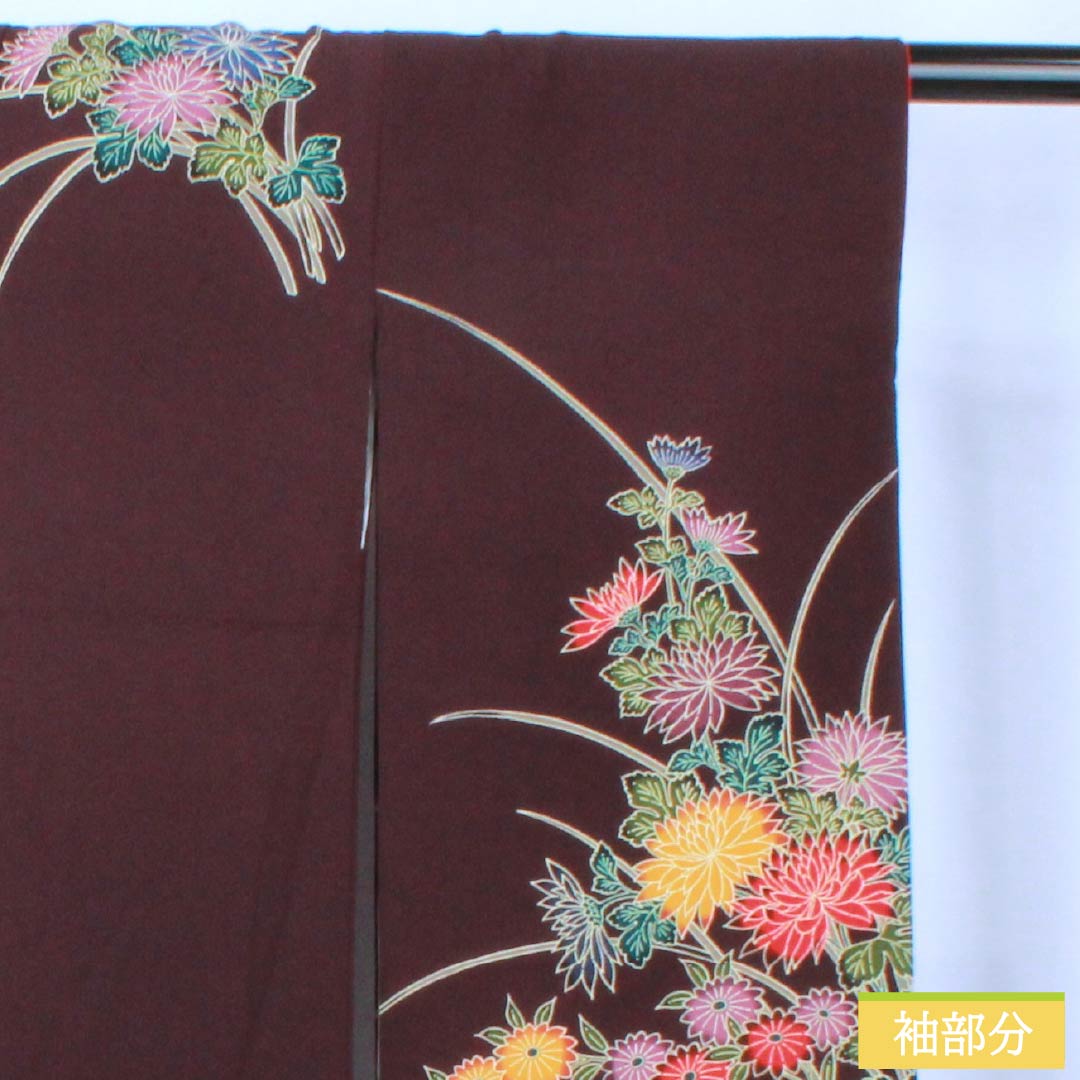 振袖 正絹 Sランク 身丈158.5cm 裄丈64.5cm 袷 二人静色（ふたりしずかいろ） 京紅型 総花 紫系 1113002432320