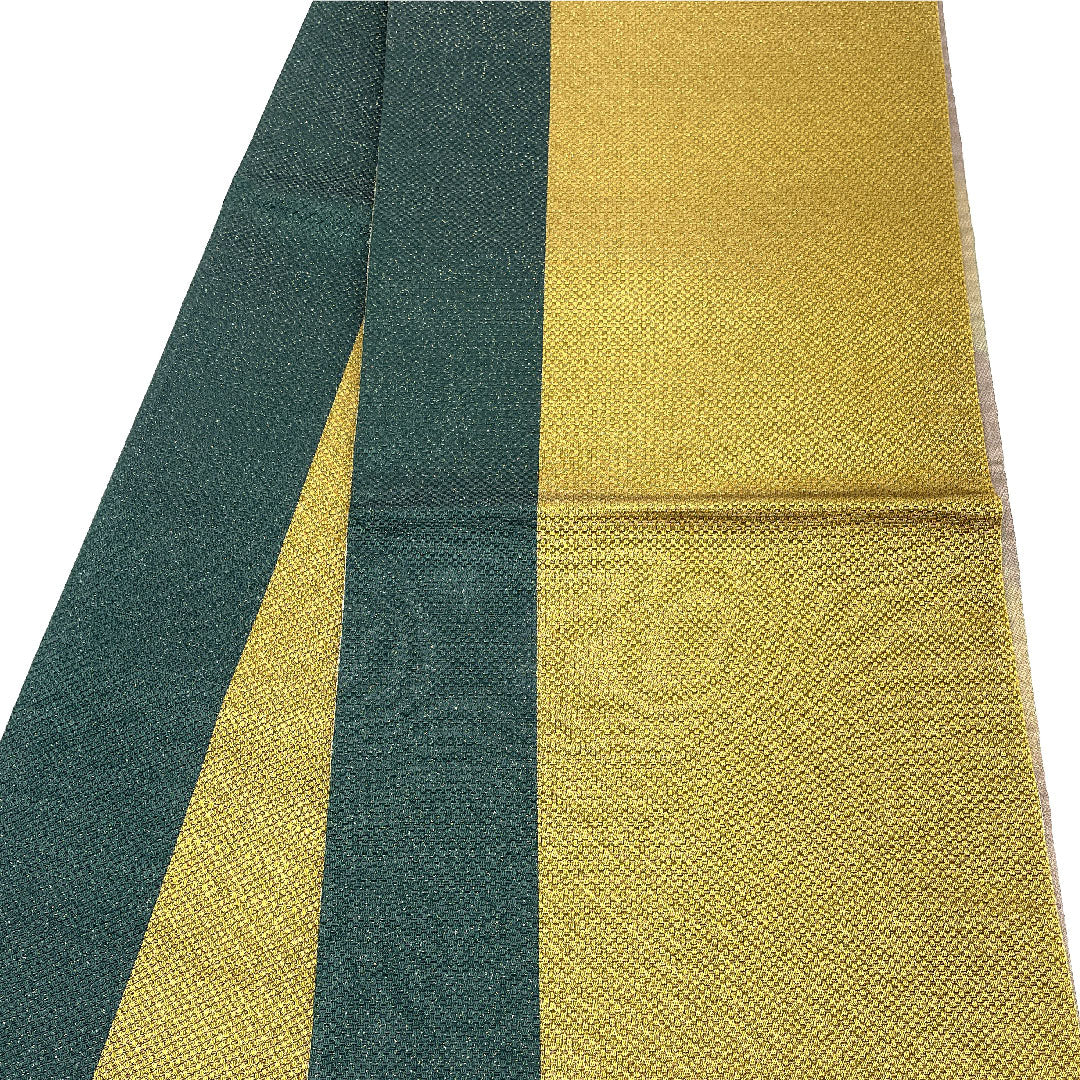 袋帯 全通全景 市松 縞 リバーシブル 帯丈440cm 正絹 Sランク 全通 セミフォーマル グラデーション系 1123003762399