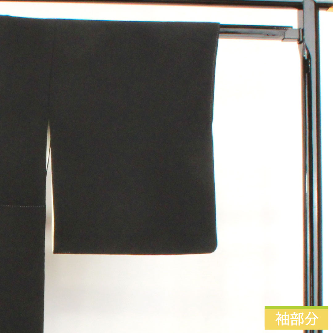 黒留袖 正絹 身丈165cm 裄丈66cm 袷  京加賀 吉祥文様 五つ紋 木瓜 Sランク 五つ紋 黒系 1111001242510