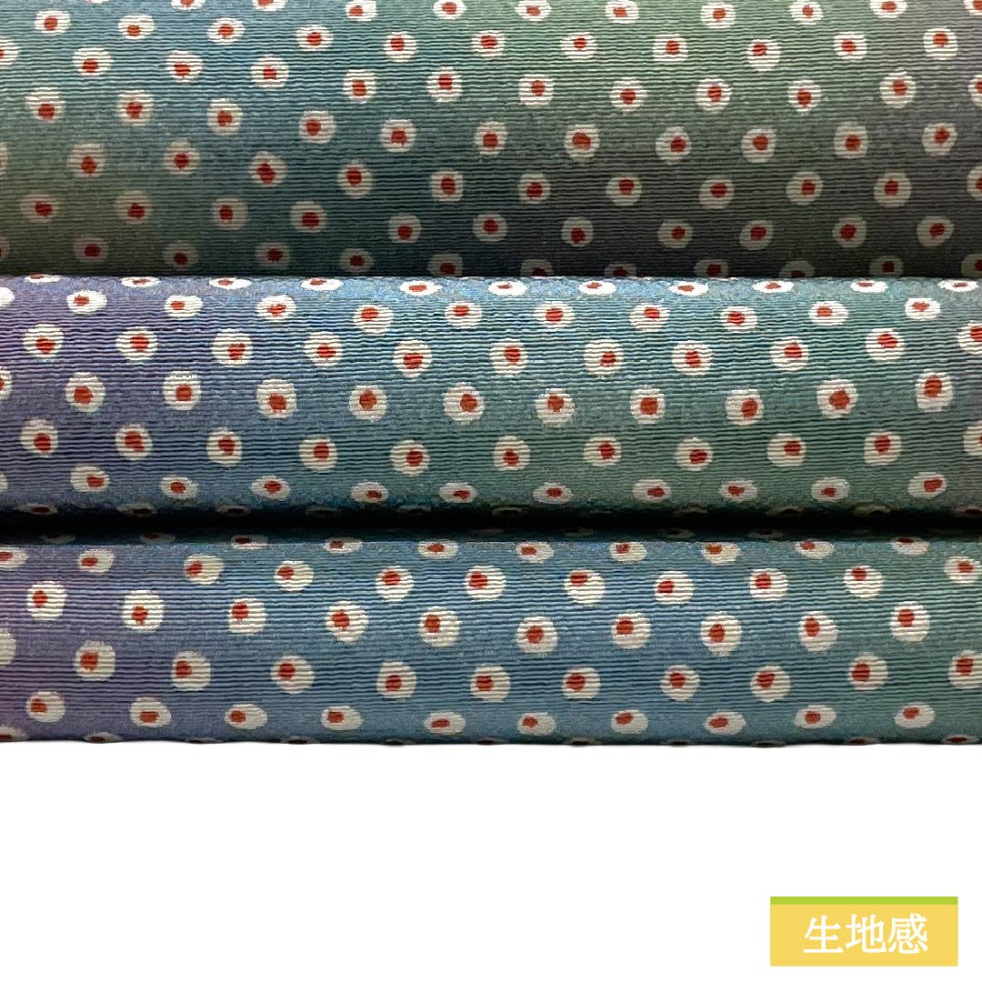 半幅帯 正絹 Sランク カラフル ドット 帯丈376cm グラデーション系 1125003962399