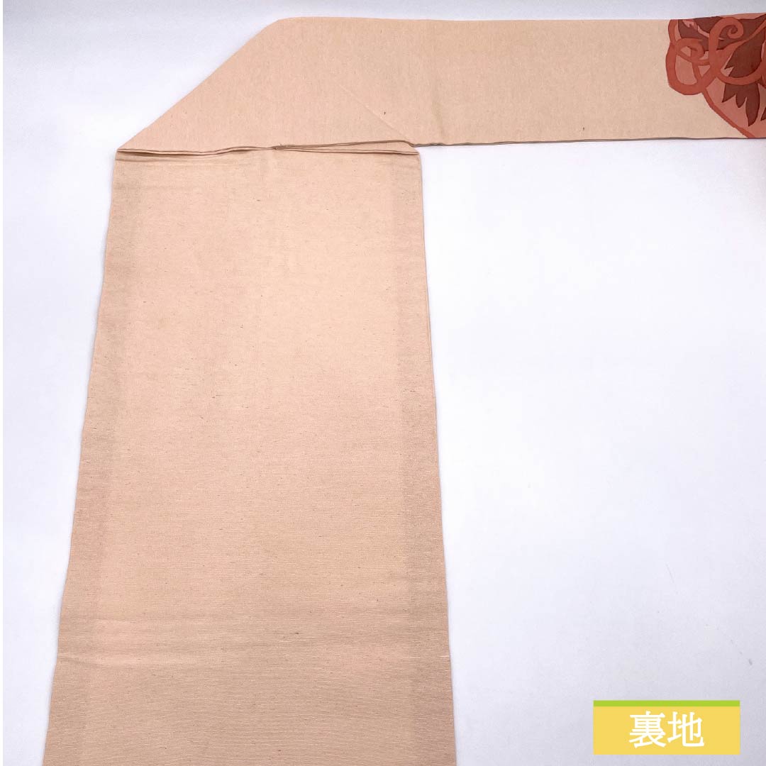 名古屋帯 乙女色（おとめいろ） 染め帯 抽象模様 帯丈328cm 正絹 Sランク ポイント柄 カジュアル ピンク系 1124007192313 名古屋仕立て