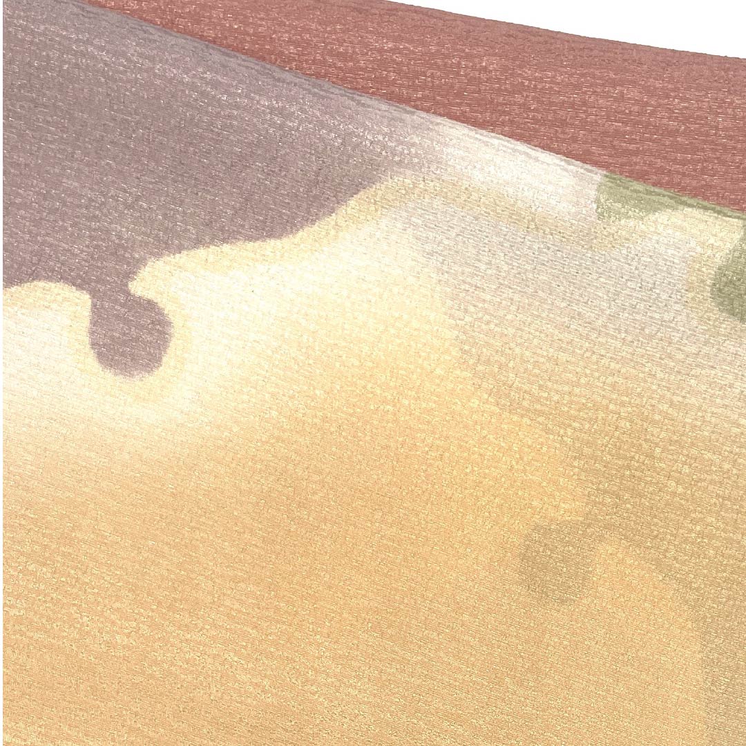 帯揚げ 正絹 フォーマル 肌色（はだいろ） 丹後ちりめん 雪輪 古典柄 長さ約172cm 幅約29cm Sランク 橙系 1136000292926