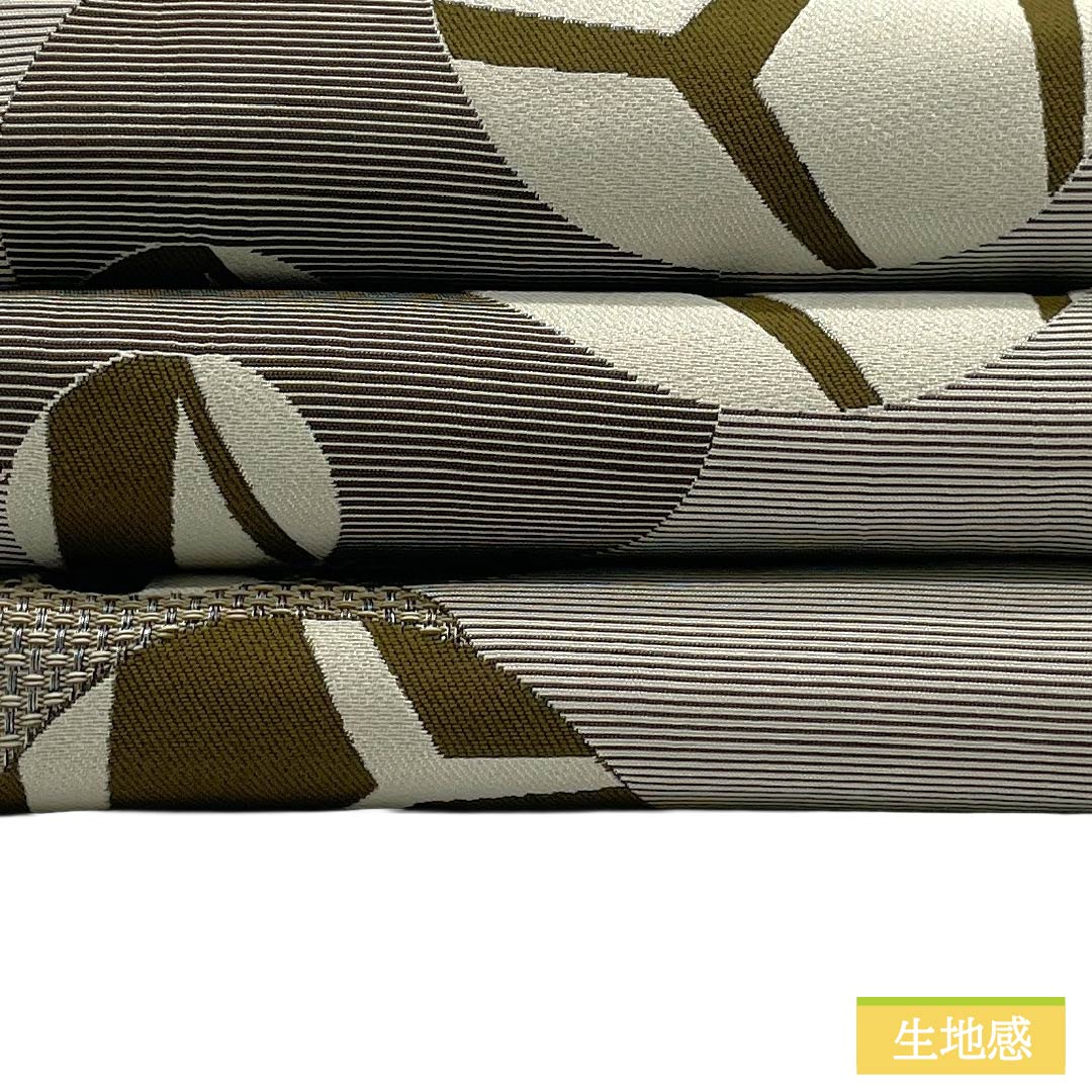 半幅帯 ポリエステル Aランク 絹鼠色（きぬねずいろ） 空色鼠色（そらいろねずいろ） 丸 市松模様 リバーシブル 広幅 帯丈411cm グレー系 1125005533422