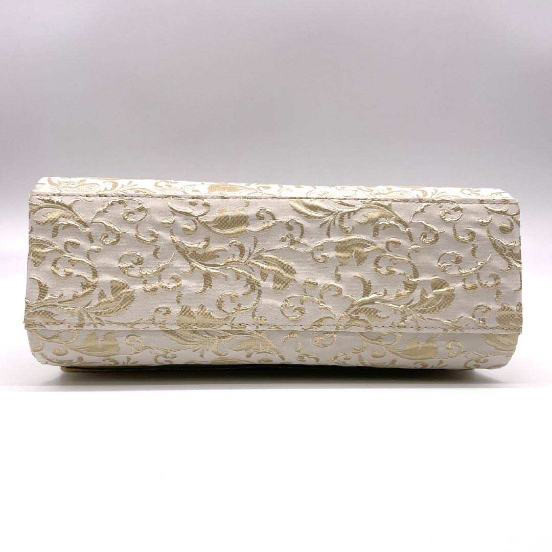 和装バック フォーマル 真珠色（しんじゅいろ） 留袖用 古典柄 菱 白系 Bランク 113900039411