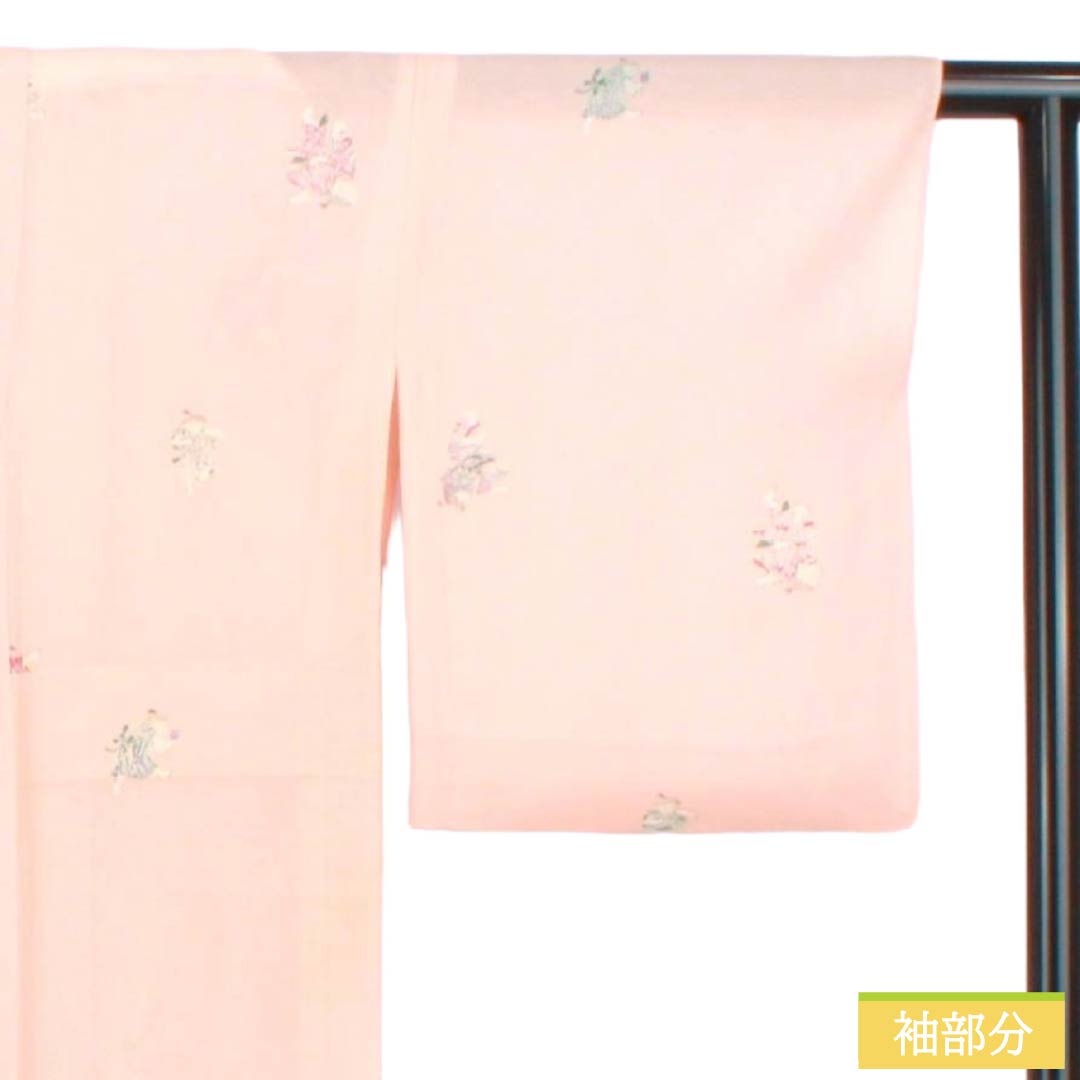 リサイクル着物】夏物 正絹 小紋 Sランク 身丈160.5cm 裄丈63cm 乙女色