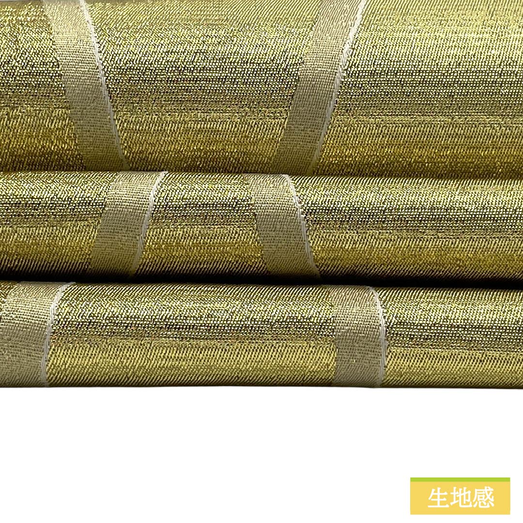半幅帯 ポリエステル Aランク 金色（きんいろ） 古典柄 立涌模様 広幅 帯丈408cm 金系 1125003673421