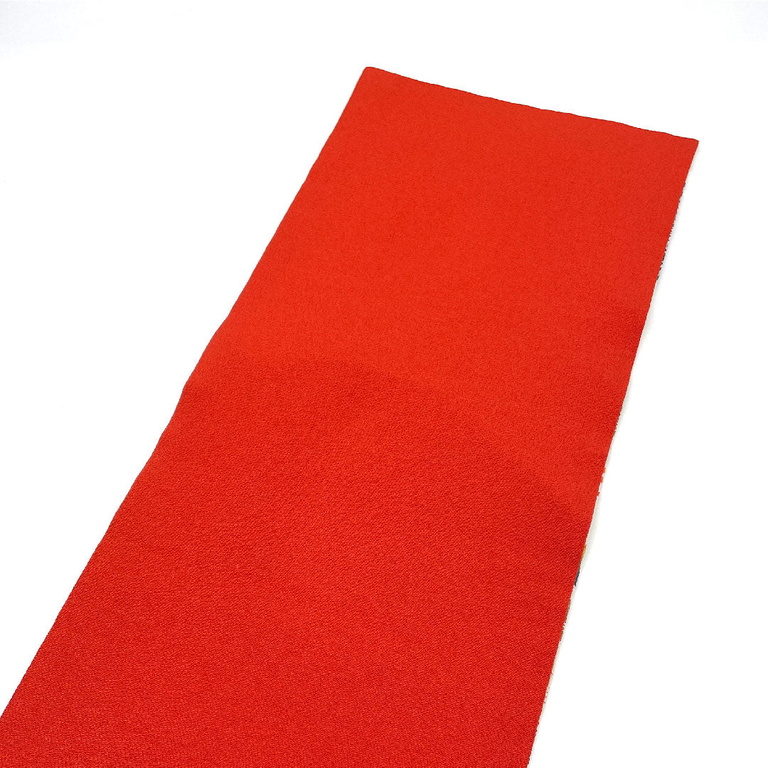 作り帯 型染 染め帯 唐花模様 帯丈100cm 正絹 Aランク 六通 カジュアル 白系 1124002173311