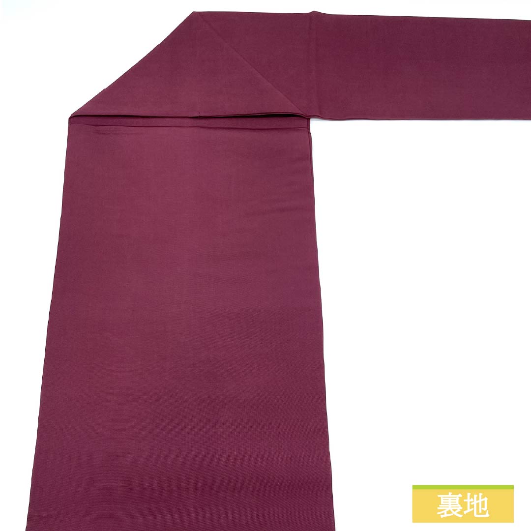 名古屋帯 赤紫色（あかむらさきいろ） 染め帯 抽象花 帯丈348cm 正絹 Sランク ポイント柄 カジュアル 紫系 1124007622320 名古屋仕立て