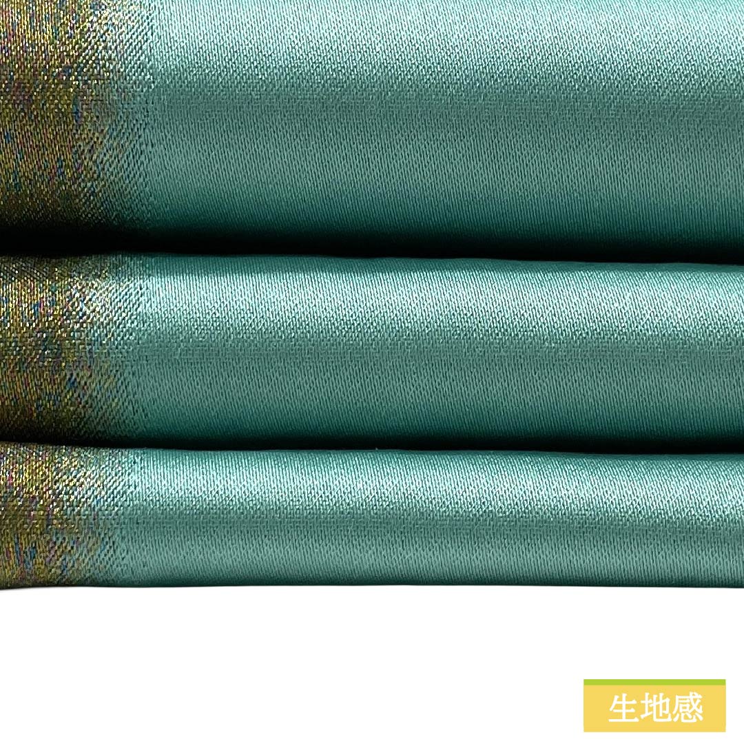 半幅帯 ポリエステル Sランク 花緑青色（はなろくしょういろ） 紅柿色（べにかきいろ） courreges クレージュ リバーシブル キラキラ 帯丈338cm 緑系 1125003532319