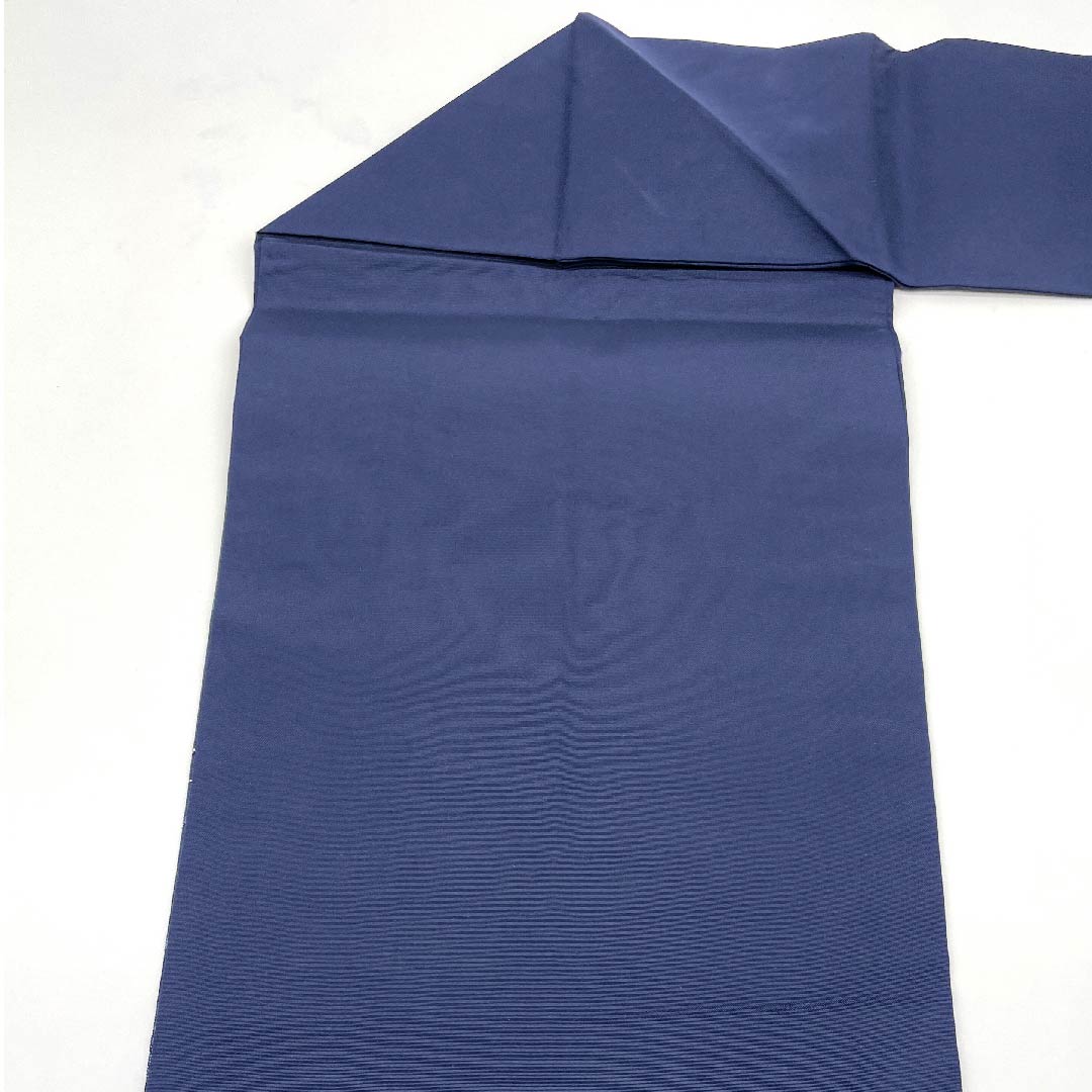 名古屋帯 紺色 唐花模様 帯丈356cm 正絹 Aランク ポイント柄 カジュアル 紺系 1124003033318  名古屋仕立て