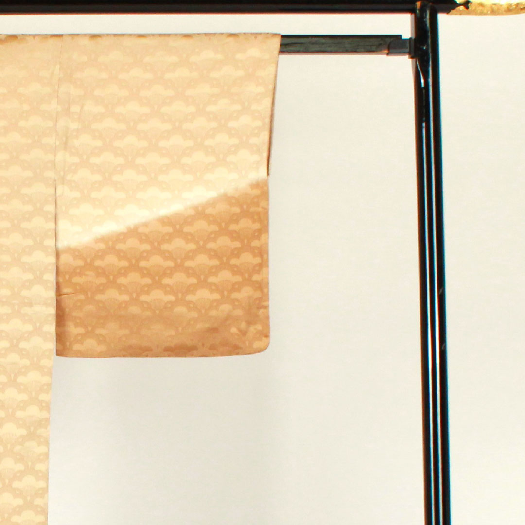 色無地 梅 木瓜  身丈162.5cm 裄丈63.5cm 袷  正絹 Aランク 黄系 1114000393423