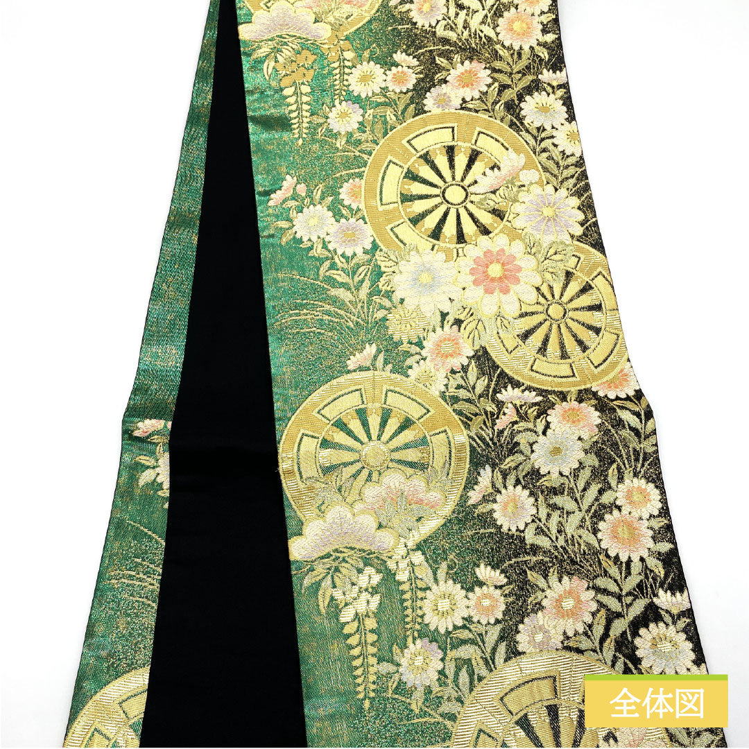 Formal, S-Rank Nishijin-ori Silk Obi with Flower Carriage Design, 448cm Long, Six-Ply, Gradient Pattern, for Furisode (Furisode). Product Number: 1123016352399