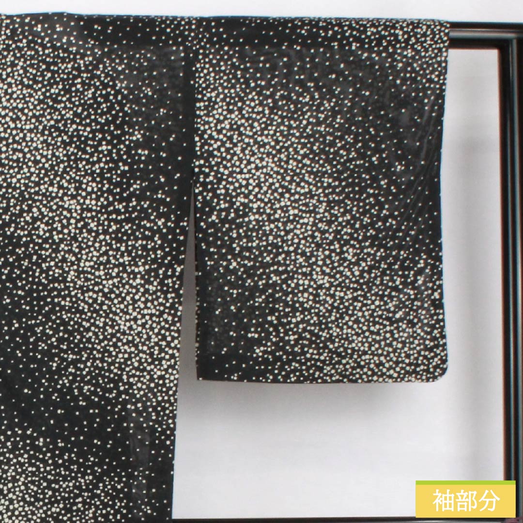 Summer kimono, polyester, small pattern, length 167cm, sleeve length 67cm, dot, washable kimono, silk, S rank, black, 1132001932510