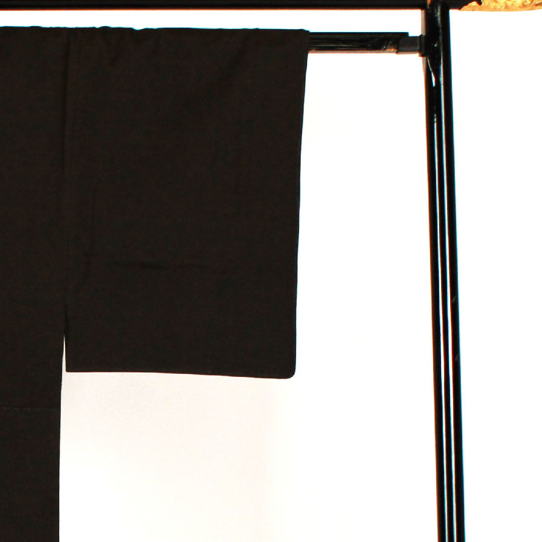 男物 身丈137cm 裄丈66cm 幾何学模様 着物単品 正絹 Aランク 袷 茶系 1119000303314