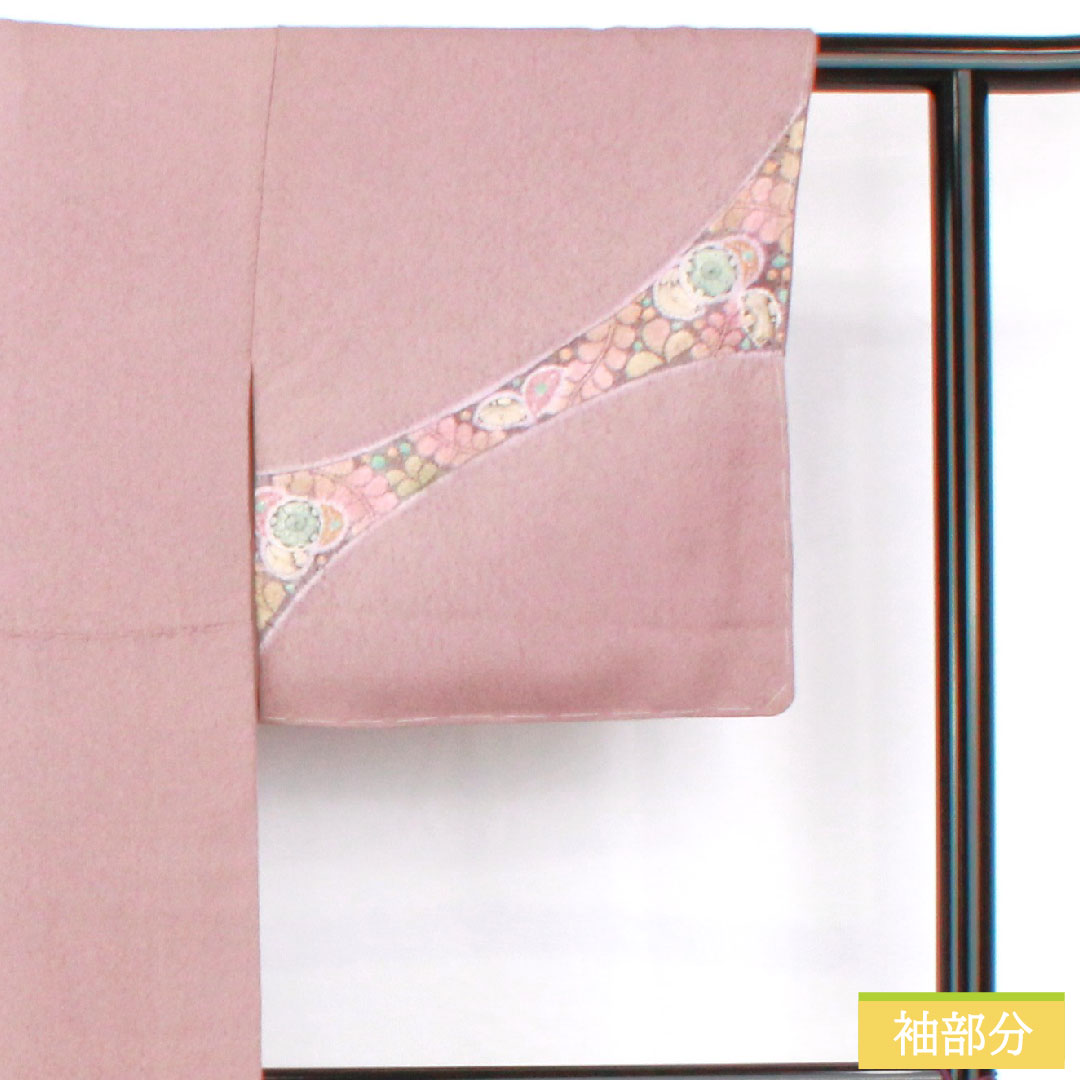 訪問着 正絹 袷 身丈157cm 裄丈66.5cm 葡萄色（えびいろ） 辻ヶ花 パールトーン加工 Aランク 紫系 1112005863320