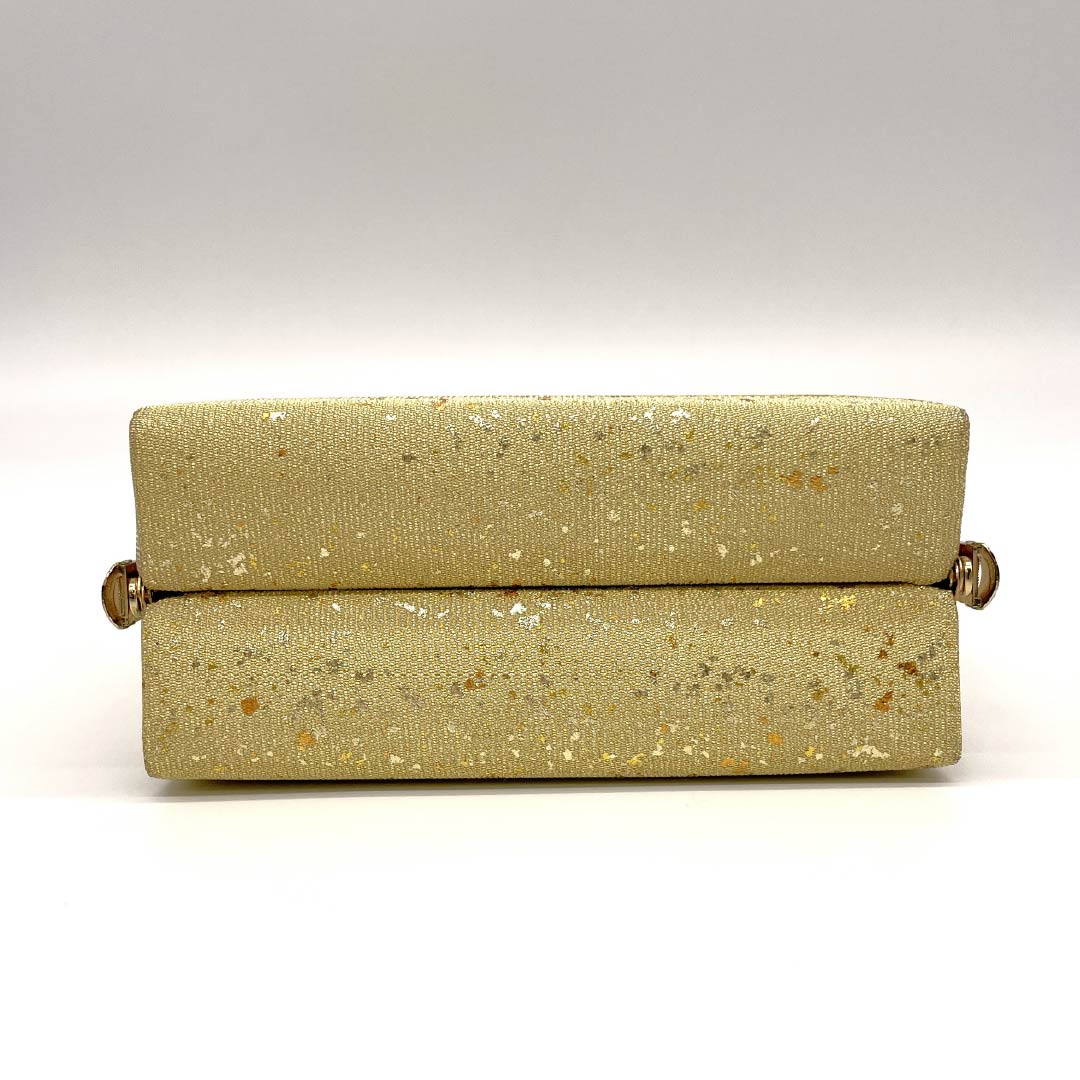 Formal Japanese style bag, gold color (kin-iro), for Tomesode, cloud, classic pattern, gold, S rank, 113900053221