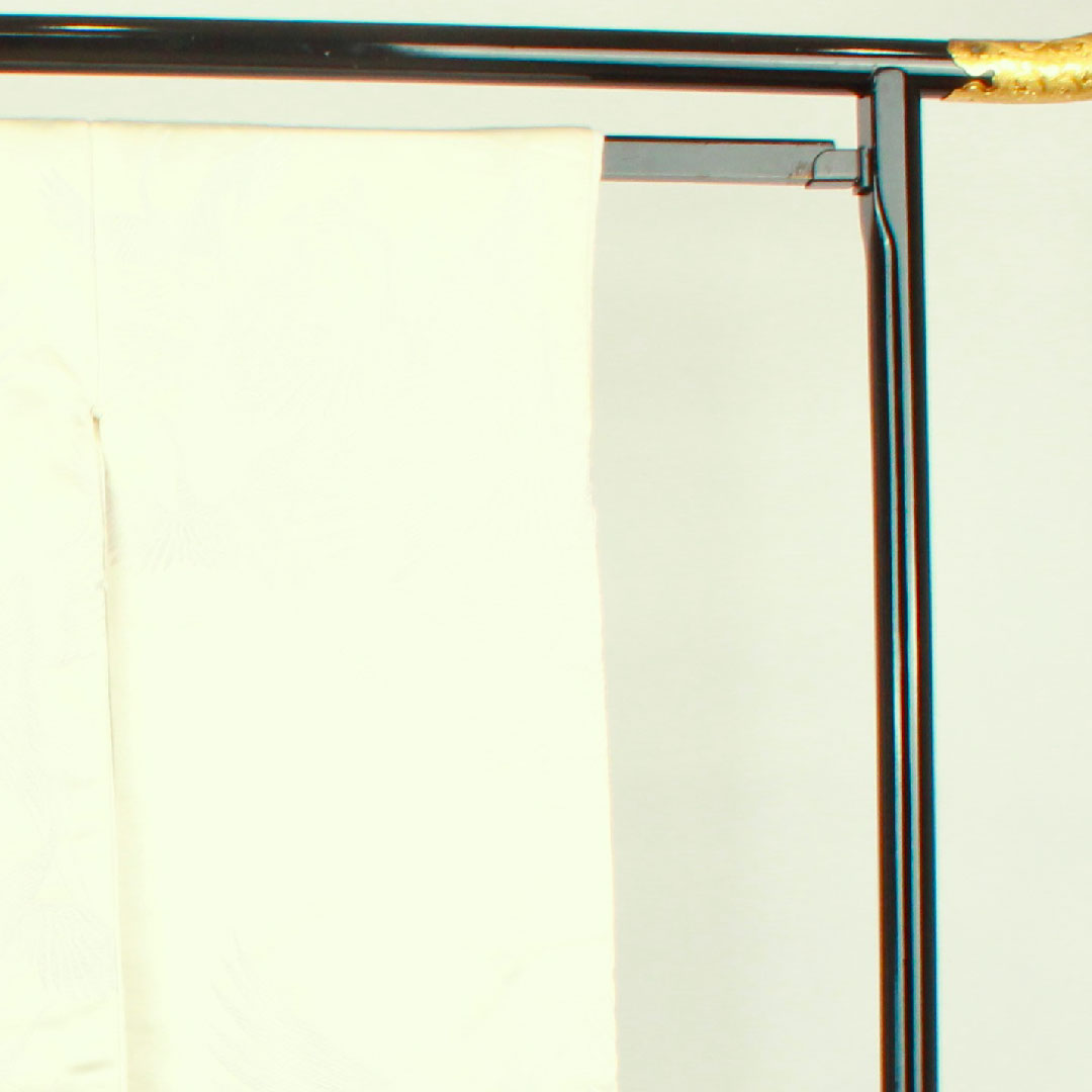 白無垢 身丈194cm  唐織 白鶴 正絹 Aランク 袷 白系 1110000503911