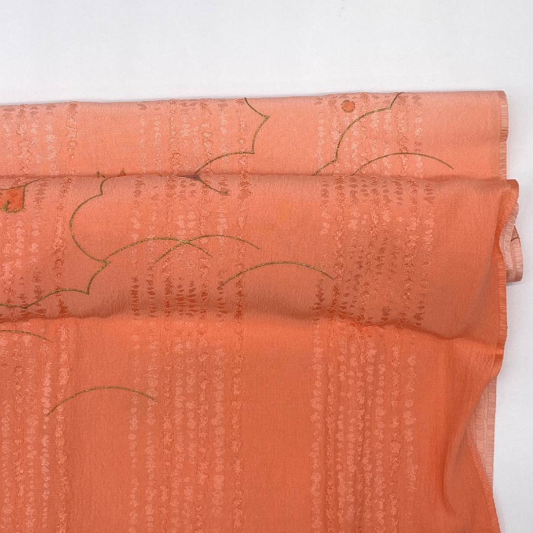 （新古品） 帯締め・帯揚げセット 正絹 Sランク 中紅色（なかべにいろ） 長さ約154cm 幅約1.5cm セミフォーマル 朱系 1141000142316