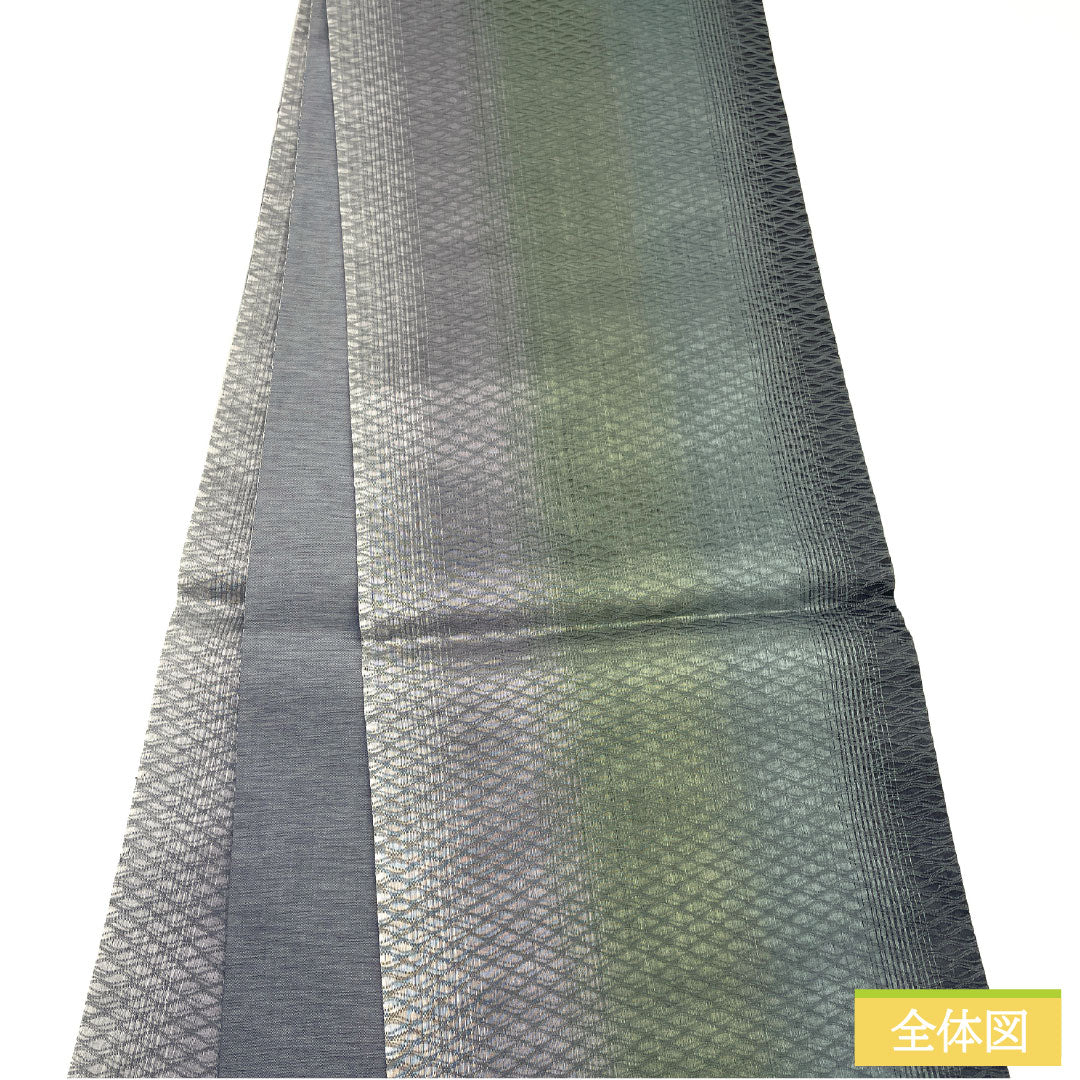 袋帯 正絹 Sランク 櫛織 抽象模様    帯丈472cm ポイント柄 カジュアル グラデーション系 1123016792499