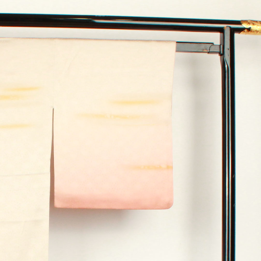 訪問着 袷 身丈160cm 裄丈65cm 桜色 人間国宝 福田喜重 人物模様 正絹 Sランク ピンク系 1112001512413