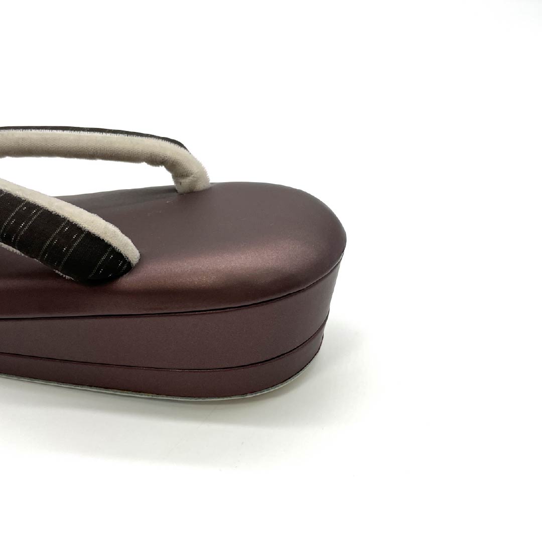 (Like New) Casual Zori Sandals, Synthetic Leather, La Sole, Low-Rebound, 24cm Length, Size L, Brown, Product Number: 1122001401414