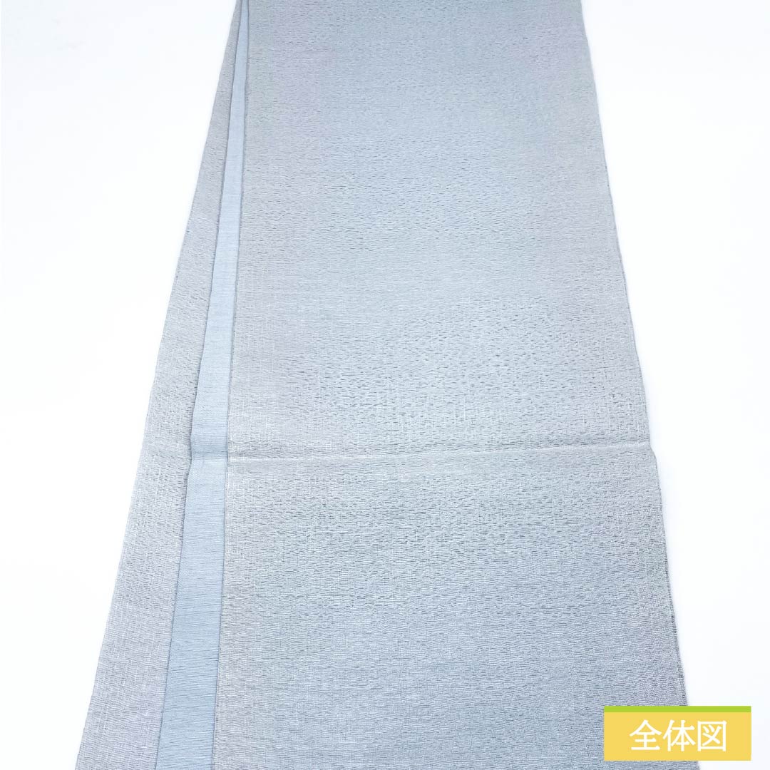 Fukuro Obi, pure silk, fish belly foil color, scoop weave, abstract pattern, obi length 442cm, A rank, point pattern, casual, light blue, 1123013223324