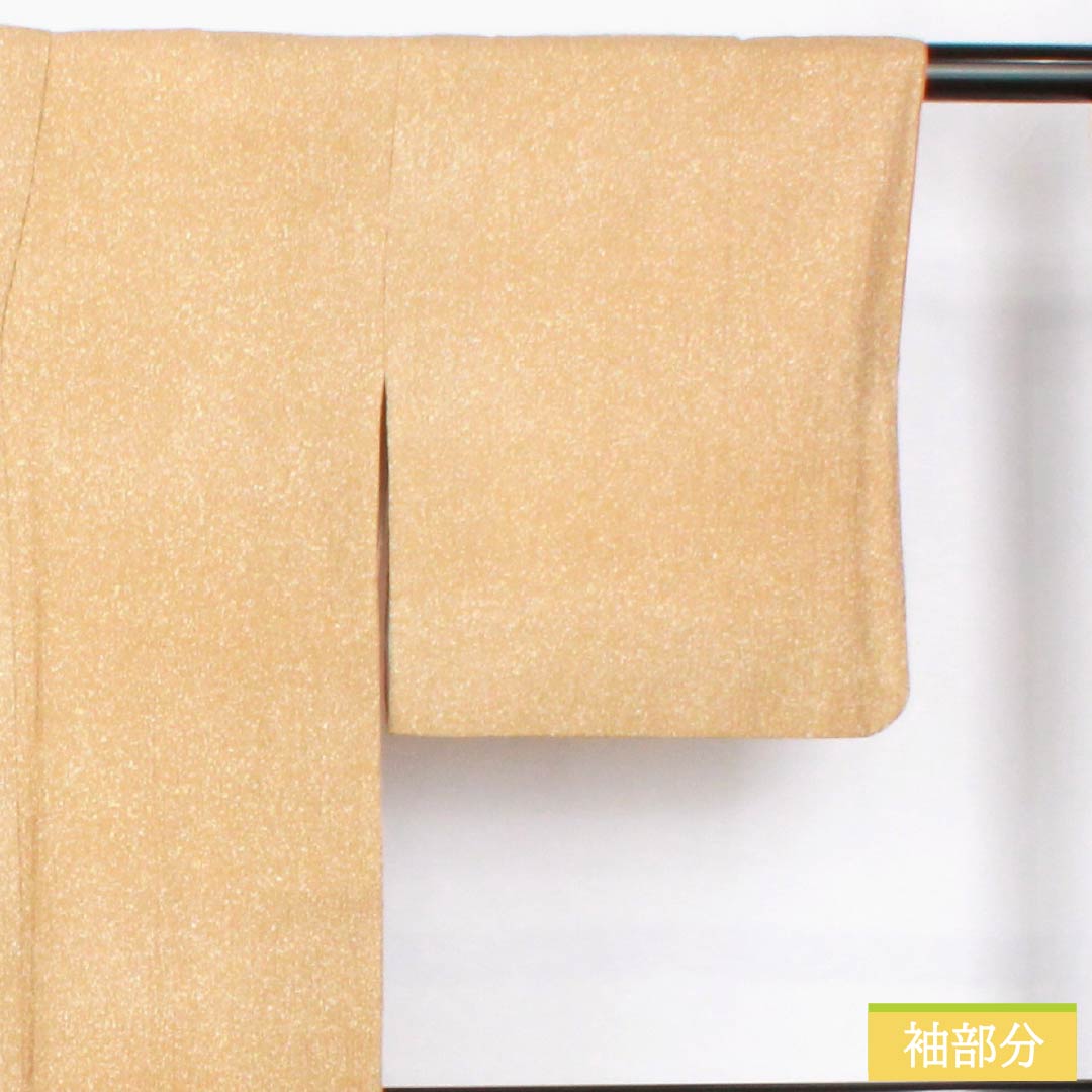 小紋 正絹 身丈158cm 裄丈63.5cm 袷 山吹鼠色（やまぶきねずいろ） タタキ染 Sランク ベージュ系 1115005852325