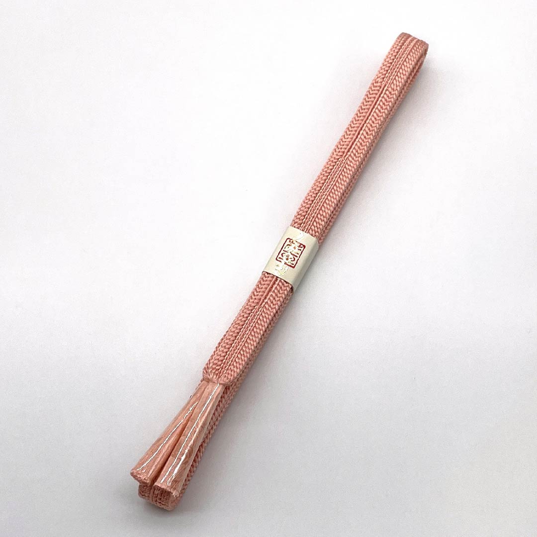 （新古品） 帯締め・帯揚げセット 正絹 NEWランク 東雲色（しののめいろ） 絞り 長さ約161cm 幅約1.5cm カジュアル ピンク系 1141000291313