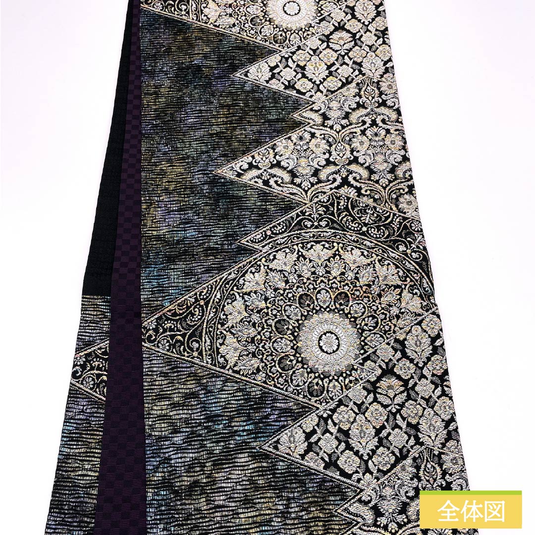 袋帯 正絹 留袖用 古代貝紫 太箔 正倉院 帯丈448cm Sランク 六通 フォーマル グラデーション系 1123014112399